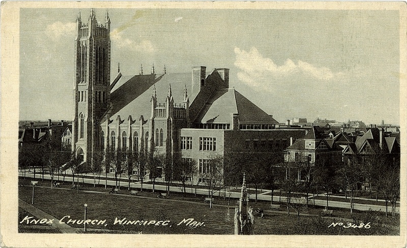 Post card of Knox in  1930s; University of Alberta Library Used with permission.